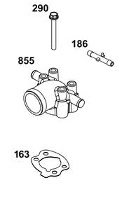 Air Cleaner Group Diagram and Parts List for 305447-0635-G1 200000 - 399999 Briggs and Stratton Engine